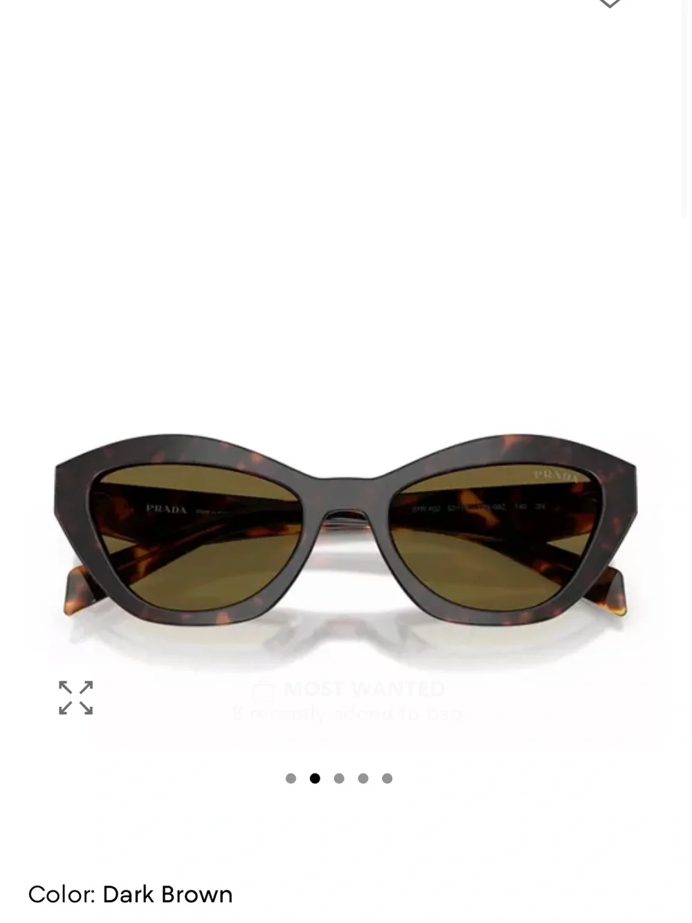 Prada Tortoiseshell Cat-Eye Sunglasses with Brown Lenses
